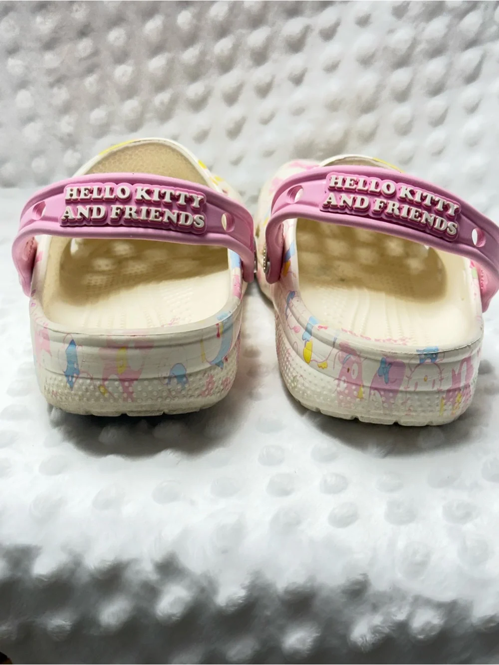 Hello Kitty Kids Crocs- Slip-On Clogs with Pink Strap size 3